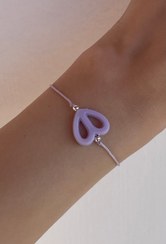 تصویر دستبند زنانه طرح گوی نقره و قلب ا Silver bracelete Silver bracelete