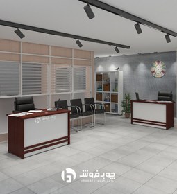 تصویر میز کارمندی MDF مدل T113 