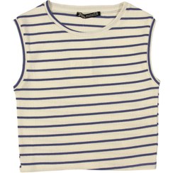 تصویر کراپ‌تاپ زنانه راه راه کد KE10 - 28 