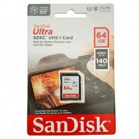 تصویر کارت حافظه SD سن دیسک ظرفیت 128 گیگابایت - سرعت 140 RAM SD sandisk 128GB 140