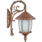 تصویر چراغ دیواری حیاطی و پارکی تکشیدفام مدل ویکتوریا خمره ای کد 8103-15 