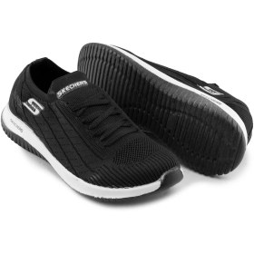 تصویر 44518 کفش اسپرت Skechers مردانه مشکی بندی دارای 3 رنگبندی سایز 41 تا 45 