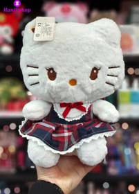 تصویر عروسک کیتی کرومی لباس چهارخونه پولیشی خارجی ۴۰ سانت - کیتی Kitty & Kuromi