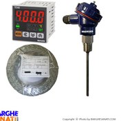 تصویر ست ترموکوپل K مانیاد مدل TAF و کابل ترموکوپل C231 + کنترلر دما TCN4S 