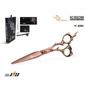 تصویر قیچی کات پریمیوم P-550 رزگلد سایز “6.25 Rezonal Premium cut scissors P-550