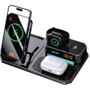 تصویر شارژر وایرلس گرین مدل GN6IN1MFWCBK ظرفیت ۵ وات ۶ کاره 