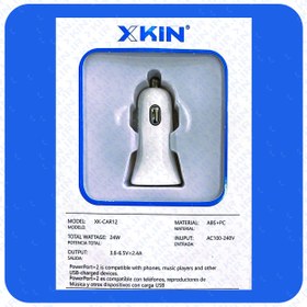 تصویر شارژر فندکی ایکس کین مدل X KIN XK-CAR12 به همراه کابل Lightning 