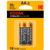 تصویر باتری قلمی کداک 2 عددی اکسترالایف ( kodak aa xtralife ) - جعبه ی 12 تایی 