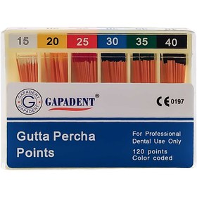 تصویر کن گوتا پرکا Gapa Dent Gapa Dent Gutta Percha Points