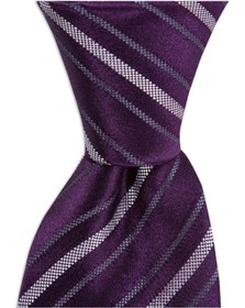 تصویر کراوات ابریشمی راه راه بنفش با عرض ۸ سانتی متر مردانه راه راه | 1001 Kravat KS0020 