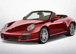 تصویر کفپوش چرمی پنج بعدی پورشه 911 (سال ۲۰۱۰ الی ۲۰۱۱) - مشکی دوخت قرمز / ست کامل (اتاق + صندوق + لوگو ) 