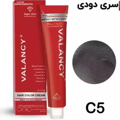 تصویر رنگ مو c5 بلوند دودی تیره رنگ موی گیاهی والنسی رنگ مو ترکیبی رنگمو دودی بهترین رنگ مو ضد زردی پوشاننده سفیدی موی سر 