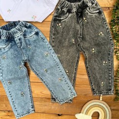 تصویر شلوار مام استایل طرح گل 