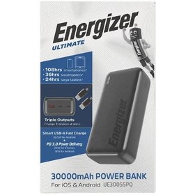 تصویر شارژر همراه انرجایزر مدل UE30055PQ ظرفیت 30000 میلی آمپرساعت Energizer UE30055PQ 30000mAh PowerBank