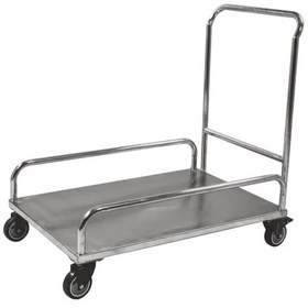 تصویر ترولی حمل بار اتاق تمیز استیل - کد -MHT910 - 60*90 cleanroom Stainless steel cart