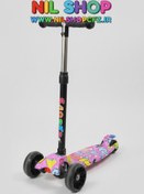 تصویر اسکوتر سه چرخ بچه گانه صورتی Scooter
