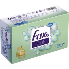 تصویر صابون حمام فرش جعبه 6 تایی 125 گرمی فاکس Fax Fresh Bath Soap