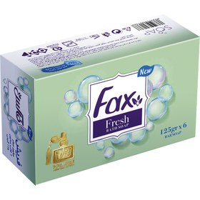 تصویر صابون حمام فرش جعبه 6 تایی 125 گرمی فاکس Fax Fresh Bath Soap