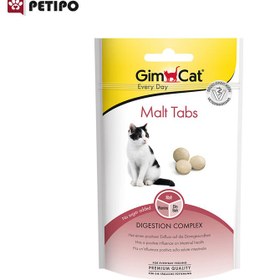 تصویر قرص مالت گربه ویژه سلامت گوارش جیم کت (GimCat Intestinal Malt Tabs) وزن 40 گرم 