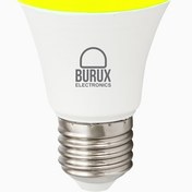 تصویر لامپ بروکس 9 وات حبابی رنگی - زرد Burux 9 watt colored bulb lamp
