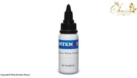 تصویر رنگ تاتو اینتنز برفی مات (اورجینال) intenze snow white opaque 30ml 