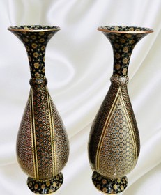 تصویر گلدان خاتم کاری Inlaid vase