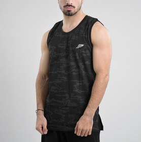 تصویر رکابی ورزشی مردانه پی اس دابلیو مدل PY-4H0873 چریکی مشکی 