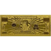 تصویر اسکناس تزیینی ۱ میلیون دلاری با روکش طلا 