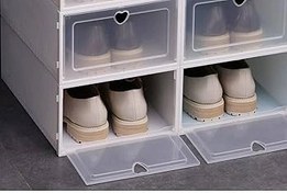 تصویر جاکفشی طلقی شفاف مدل تاشو Transparent Talqi shoe rack, folding model