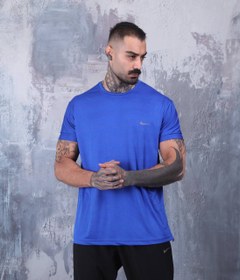 تصویر تیشرت ورزشی تنفسی نایک - سبز آبی / XL 