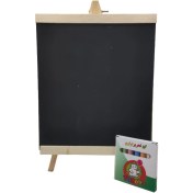 تصویر تخته سیاه گچی 3 پایه به همراه گچ توتویو 