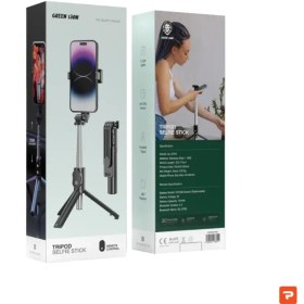 تصویر مونوپاد گرین لاین مدل Tripod Selfie Stick GNTRISTKBK 