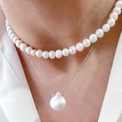 تصویر گردنبند مروارید باروک و چوکر 