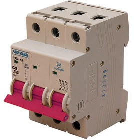 تصویر کلید مینیاتوری سه پل (6KA) 2A پارس فانال MODEL : PFN63/2A Miniature three-pole switch (6KA) 2A Pars Fanal MODEL : PFN63/2A