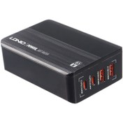 تصویر شارژر رومیزی فست شارژ 4 پورت Ldnio A4808Q QC4.0 PD3.0 65W 