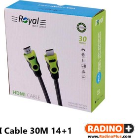 تصویر کابل HDMI رویال مدل Royal 30M 14+1 