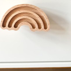 تصویر دستگیره چوبی رنگین کمان 