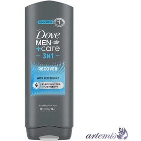 تصویر شامپو بدن و صورت داو Dove سری Men + Care مدل Recover حجم 532 میلی‌لیتر 