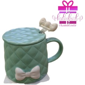 تصویر ماگ طرح پاپیون - سبز 