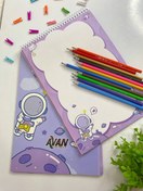 تصویر دفتر نقاشی حاشیه دار بزرگ - فضانورد۱ 