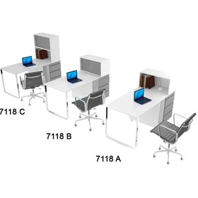تصویر میز کارمندی دکورانو مدل راسا کد 7118B 