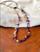 تصویر گردنبند و چوکر سنگ آمیتیست 