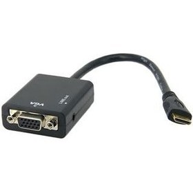 تصویر مبدل Mini HDMI به VGA + Audio 