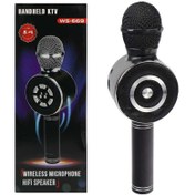 تصویر میکروفون و اسپیکر بلوتوثی رم و فلش خور W Wster WS-669 Microphone Speaker