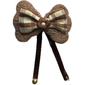 تصویر تکه‌دوزی پاپیون با گل 