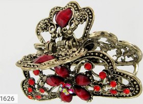 تصویر گل سر طرح گل پر نگین کد 1626 