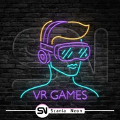 تصویر تابلو نئون طرح VR Game 1 , تابلو نئون گیمینگ کد 006 