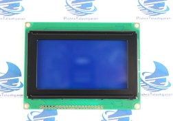 تصویر LCD کاراکتری 128*64 آبی فریم بزرگ KS0108 