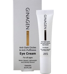 تصویر کرم دور چشم ژیناژن مدل رفع پف و تیرگی 15 میل Anti Dark & Anti Puffiness Eye Cream GINAGEN