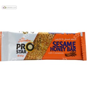 تصویر بار فشرده کنجد عسلی با دارچین پرو استار 20 گرم Honey Sesame Bar with Cinnamon Prostar 20 gr